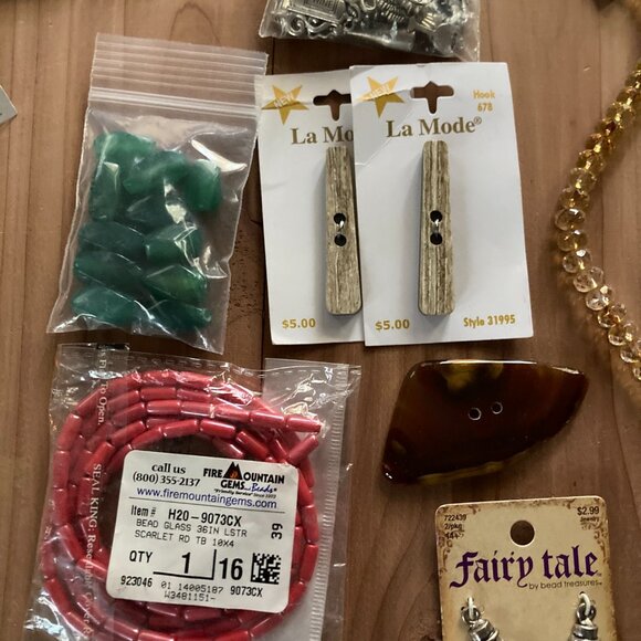 Artisan Bead & Charm Bundle – Moroccan Glass, Howlite Crosses, Turquoise & More - Picture 6 of 14